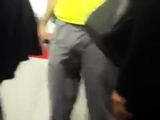 Str8 security guy bulge in metro