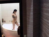 Filmed my hot nude ex washing up in the bathtub