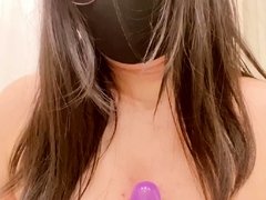 Horny Amateur Masked Asian Girl Toying Her Pussy On Cam