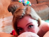 Hot amateur blonde blowjob in HD