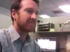 Big-Cocked Dad Strokes at the Office