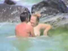 Couple Having Sex At The Sea